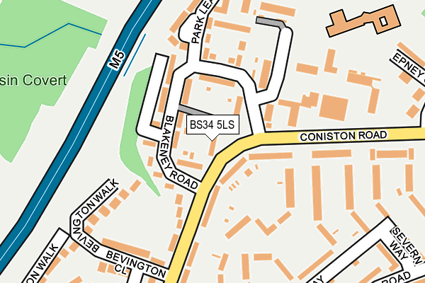 BS34 5LS map - OS OpenMap – Local (Ordnance Survey)