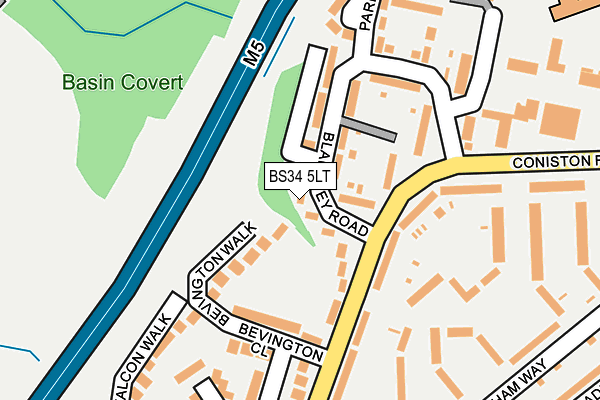 BS34 5LT map - OS OpenMap – Local (Ordnance Survey)