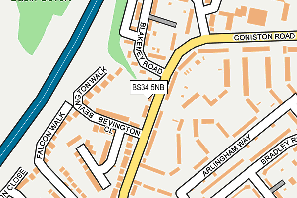BS34 5NB map - OS OpenMap – Local (Ordnance Survey)