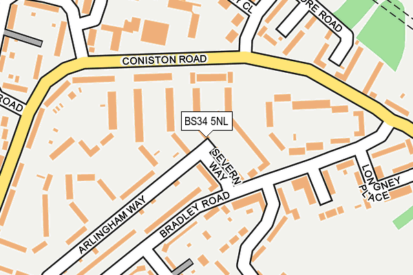 BS34 5NL map - OS OpenMap – Local (Ordnance Survey)