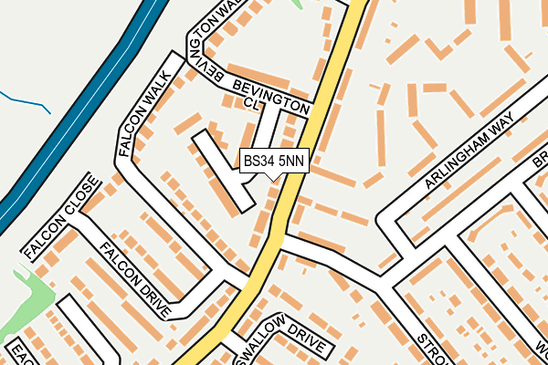 BS34 5NN map - OS OpenMap – Local (Ordnance Survey)