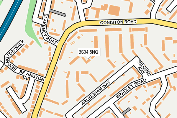 BS34 5NQ map - OS OpenMap – Local (Ordnance Survey)