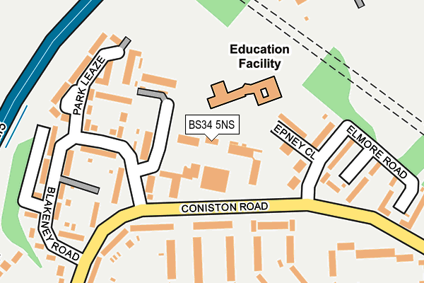 BS34 5NS map - OS OpenMap – Local (Ordnance Survey)