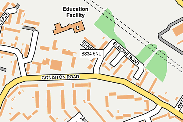 BS34 5NU map - OS OpenMap – Local (Ordnance Survey)