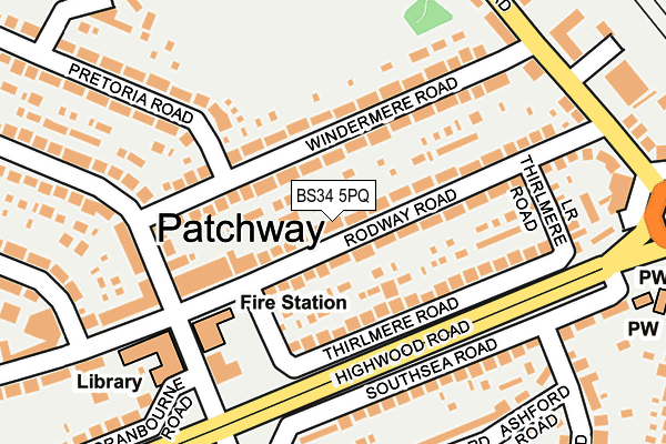 BS34 5PQ map - OS OpenMap – Local (Ordnance Survey)