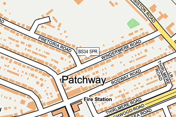 BS34 5PR map - OS OpenMap – Local (Ordnance Survey)