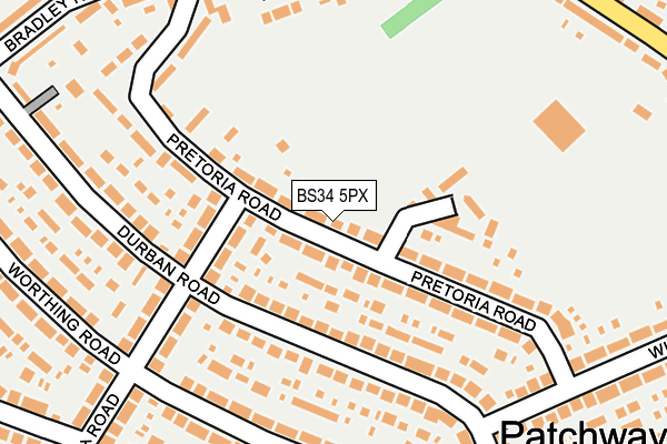 BS34 5PX map - OS OpenMap – Local (Ordnance Survey)