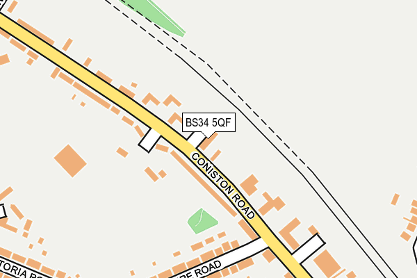 BS34 5QF map - OS OpenMap – Local (Ordnance Survey)