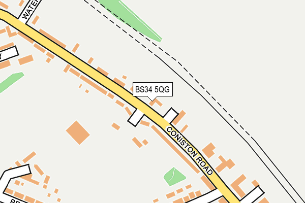 BS34 5QG map - OS OpenMap – Local (Ordnance Survey)