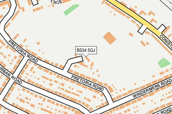 BS34 5QJ map - OS OpenMap – Local (Ordnance Survey)