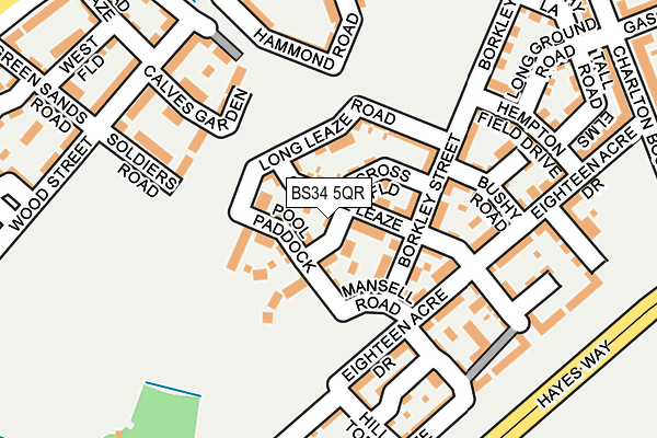 BS34 5QR map - OS OpenMap – Local (Ordnance Survey)