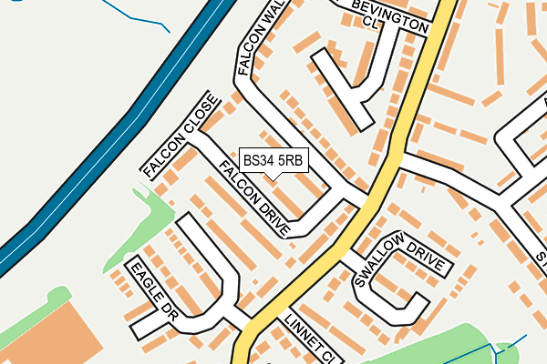 BS34 5RB map - OS OpenMap – Local (Ordnance Survey)