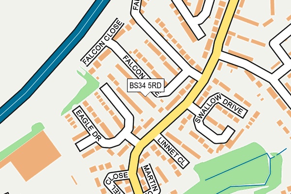 BS34 5RD map - OS OpenMap – Local (Ordnance Survey)