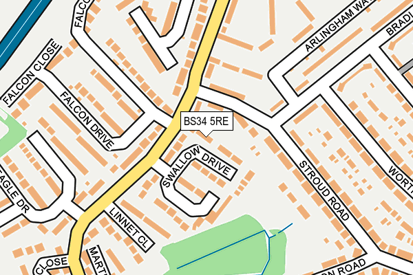 BS34 5RE map - OS OpenMap – Local (Ordnance Survey)
