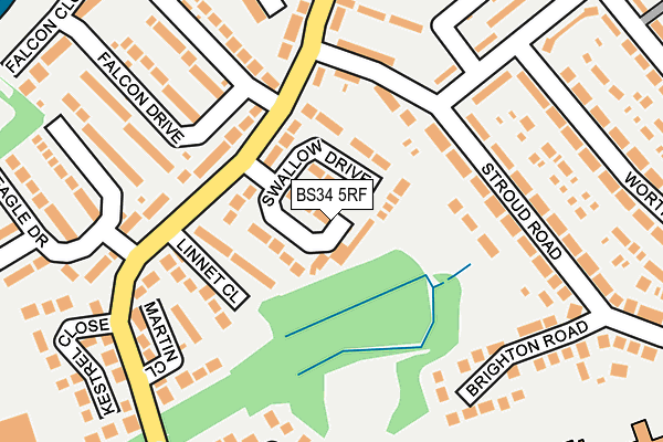 BS34 5RF map - OS OpenMap – Local (Ordnance Survey)