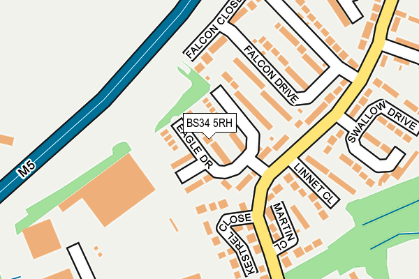 BS34 5RH map - OS OpenMap – Local (Ordnance Survey)
