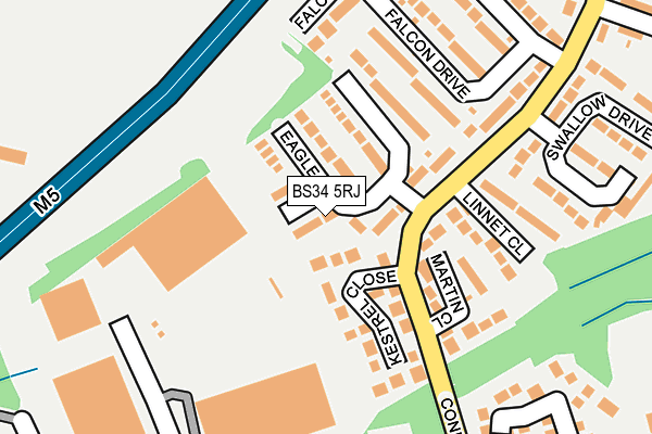 BS34 5RJ map - OS OpenMap – Local (Ordnance Survey)