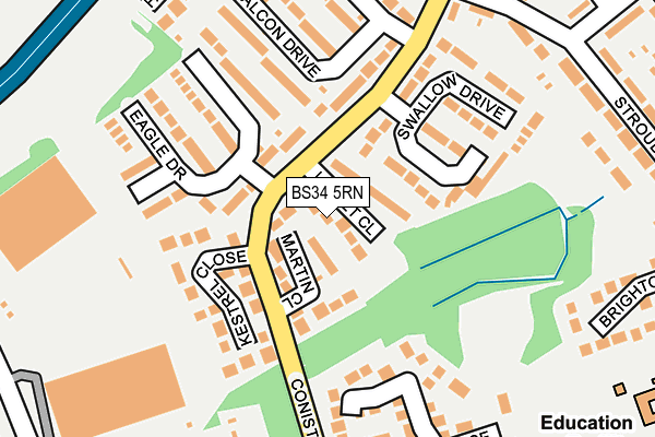 BS34 5RN map - OS OpenMap – Local (Ordnance Survey)