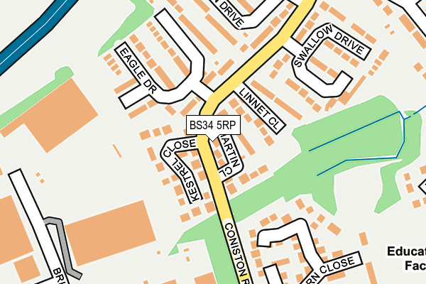 BS34 5RP map - OS OpenMap – Local (Ordnance Survey)