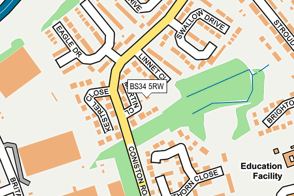 BS34 5RW map - OS OpenMap – Local (Ordnance Survey)