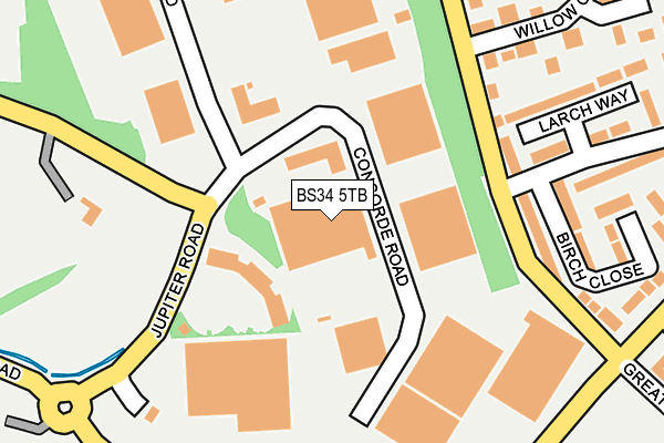BS34 5TB map - OS OpenMap – Local (Ordnance Survey)