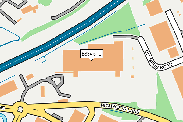 BS34 5TL map - OS OpenMap – Local (Ordnance Survey)