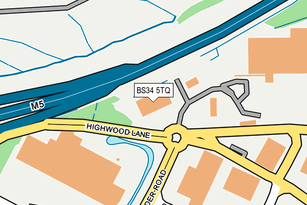 BS34 5TQ map - OS OpenMap – Local (Ordnance Survey)