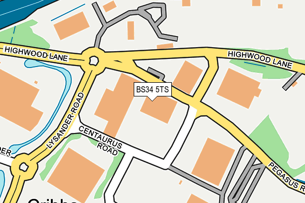 BS34 5TS map - OS OpenMap – Local (Ordnance Survey)