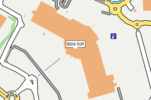 BS34 5UR map - OS OpenMap – Local (Ordnance Survey)
