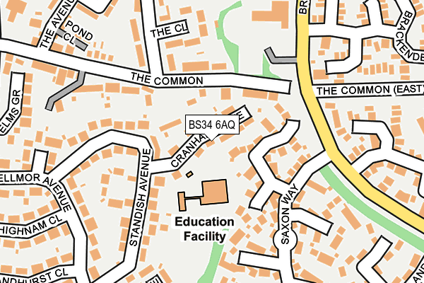 BS34 6AQ map - OS OpenMap – Local (Ordnance Survey)