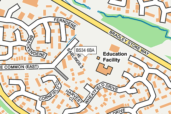 BS34 6BA map - OS OpenMap – Local (Ordnance Survey)