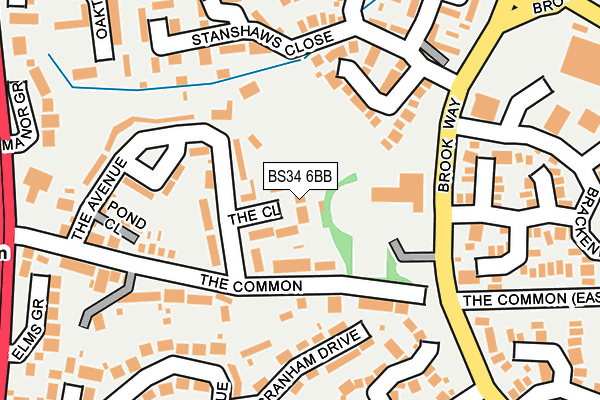 BS34 6BB map - OS OpenMap – Local (Ordnance Survey)