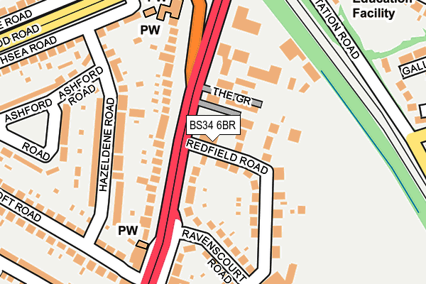 BS34 6BR map - OS OpenMap – Local (Ordnance Survey)