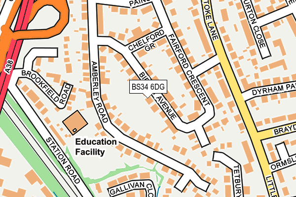 BS34 6DG map - OS OpenMap – Local (Ordnance Survey)