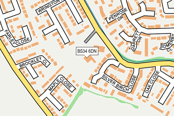 BS34 6DN map - OS OpenMap – Local (Ordnance Survey)
