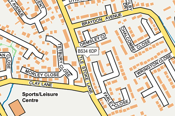 BS34 6DP map - OS OpenMap – Local (Ordnance Survey)