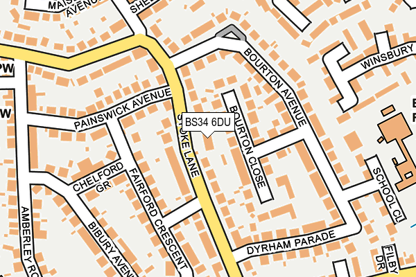 BS34 6DU map - OS OpenMap – Local (Ordnance Survey)