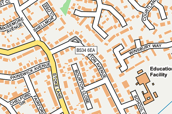BS34 6EA map - OS OpenMap – Local (Ordnance Survey)