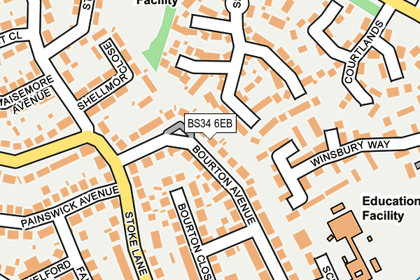 BS34 6EB map - OS OpenMap – Local (Ordnance Survey)