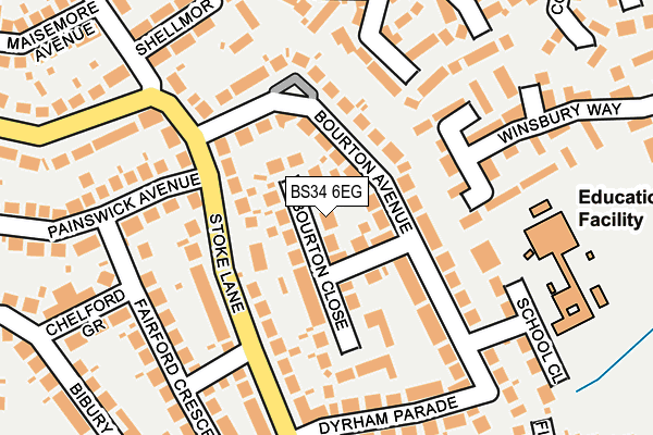 BS34 6EG map - OS OpenMap – Local (Ordnance Survey)