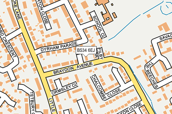 BS34 6EJ map - OS OpenMap – Local (Ordnance Survey)