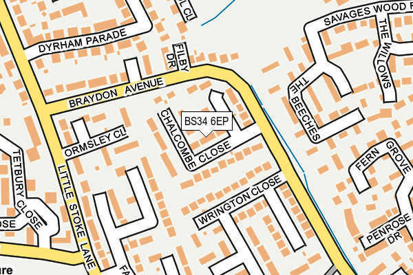 BS34 6EP map - OS OpenMap – Local (Ordnance Survey)