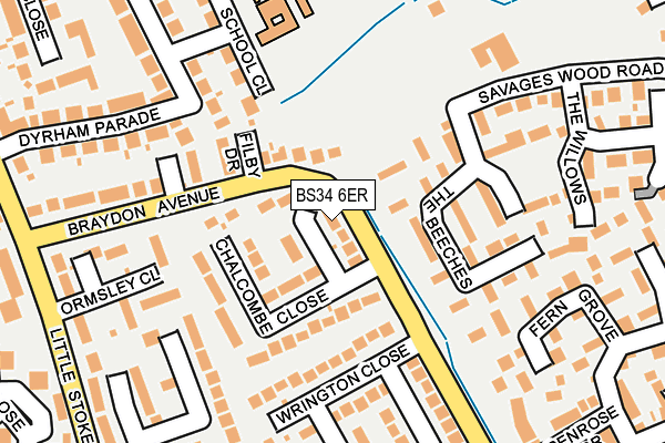 BS34 6ER map - OS OpenMap – Local (Ordnance Survey)
