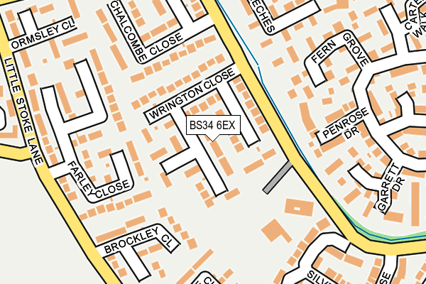 BS34 6EX map - OS OpenMap – Local (Ordnance Survey)