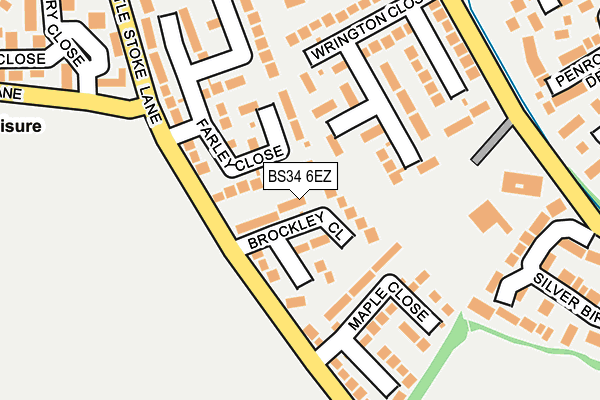 BS34 6EZ map - OS OpenMap – Local (Ordnance Survey)