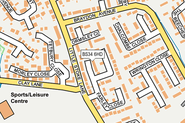 BS34 6HD map - OS OpenMap – Local (Ordnance Survey)