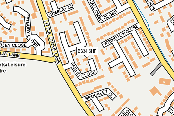 BS34 6HF map - OS OpenMap – Local (Ordnance Survey)
