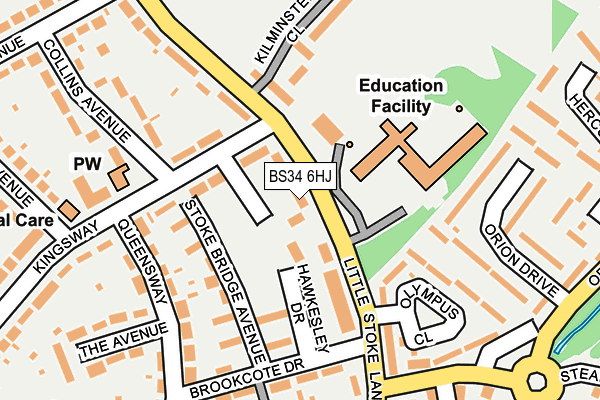 BS34 6HJ map - OS OpenMap – Local (Ordnance Survey)