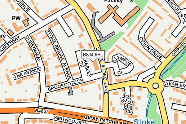 BS34 6HL map - OS OpenMap – Local (Ordnance Survey)