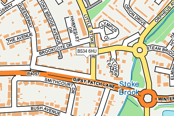 BS34 6HU map - OS OpenMap – Local (Ordnance Survey)